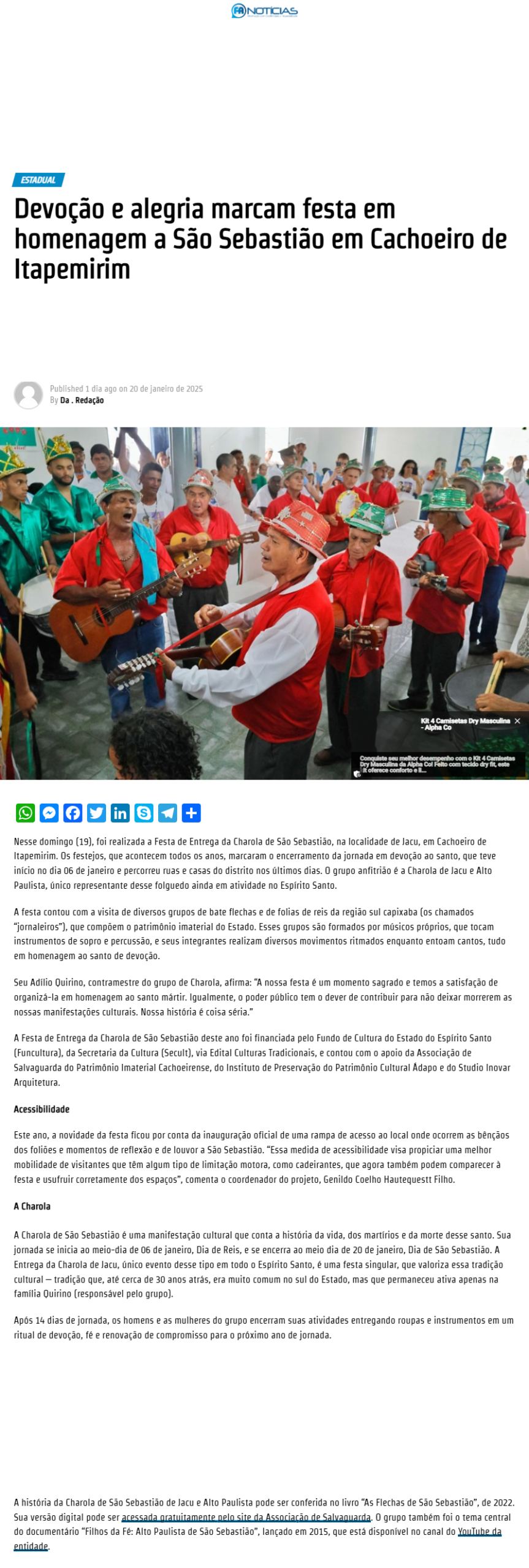 FA Notícias - 20 de janeiro de 2025