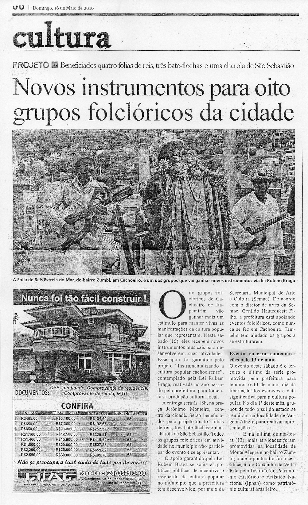 Folha do ES - 16 de maio de 2010