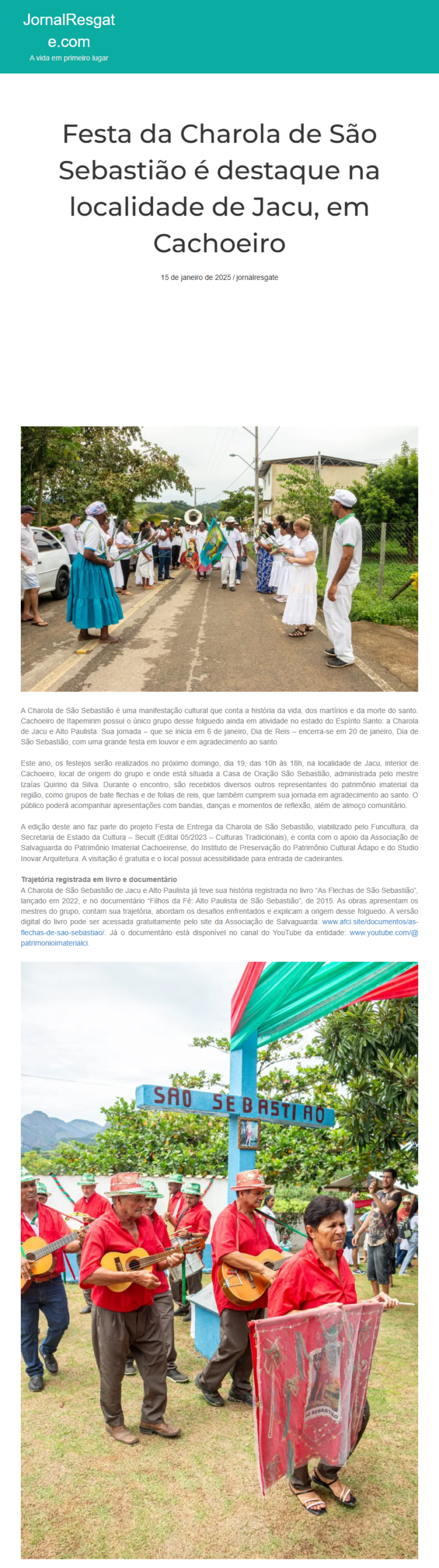 Jornal Resgate - 15 de janeiro de 2025