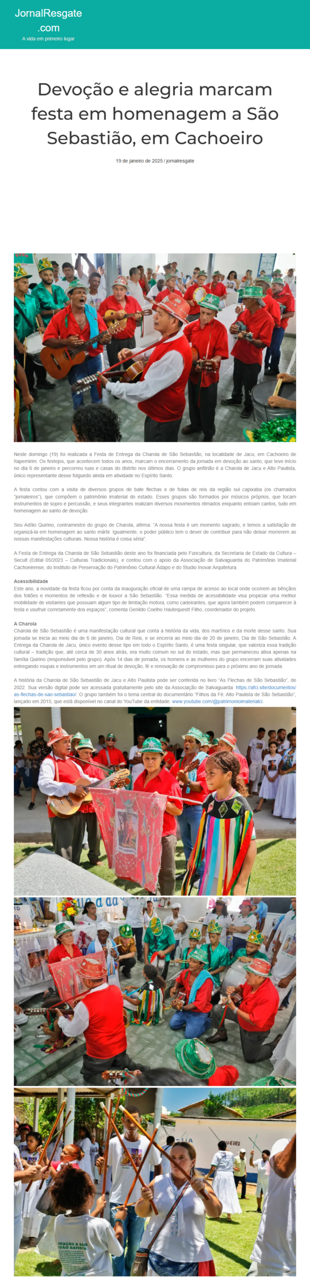 Jornal Resgate - 19 de janeiro de 2025