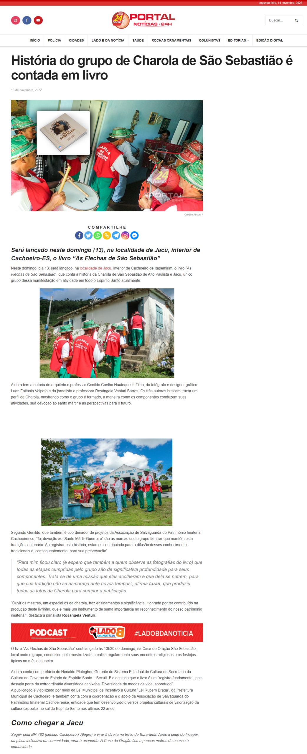 Notícias 24 Horas - 13 de novembro de 2022