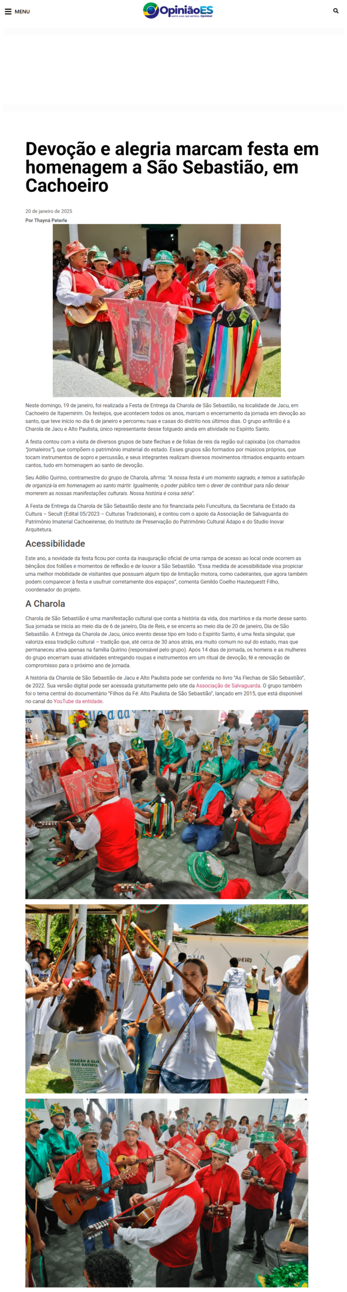 Opinião ES - 20 de janeiro de 2025