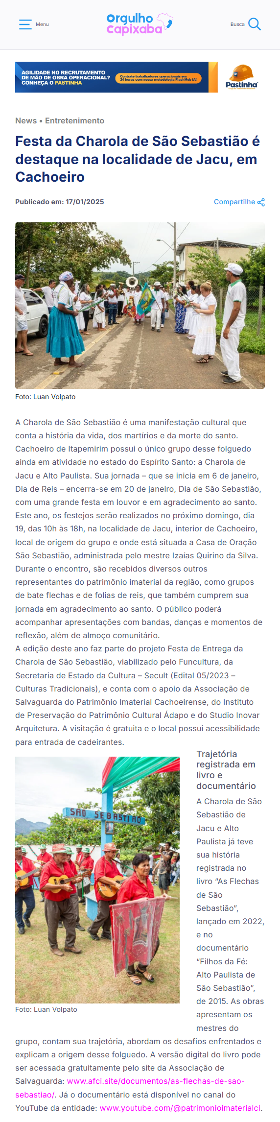 Orgulho Capixaba - 17 de janeiro de 2025