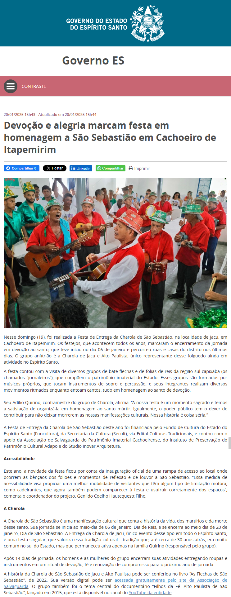 Secult - 20 de janeiro de 2025