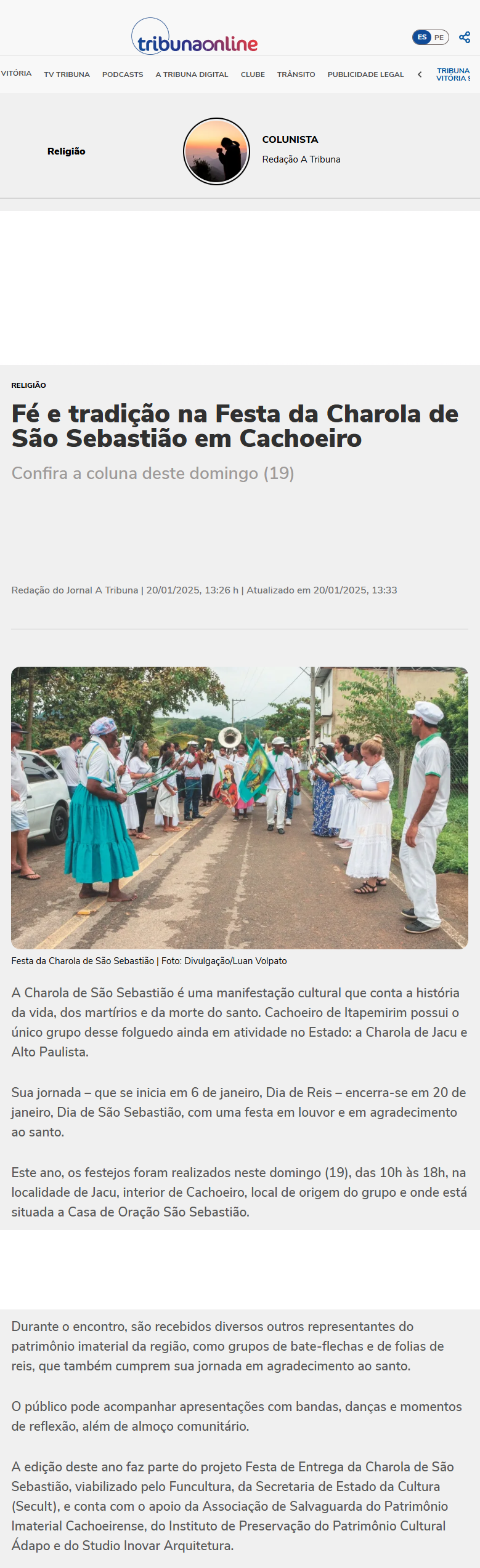 Tribuna Online - 20 de janeiro de 2025