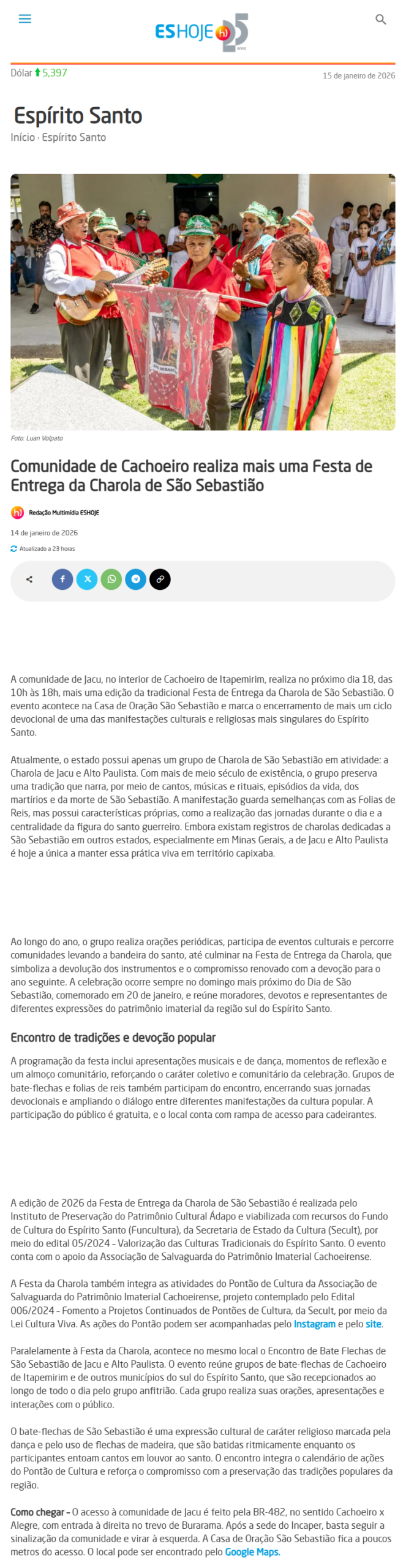 ES Hoje - 2026-01-14