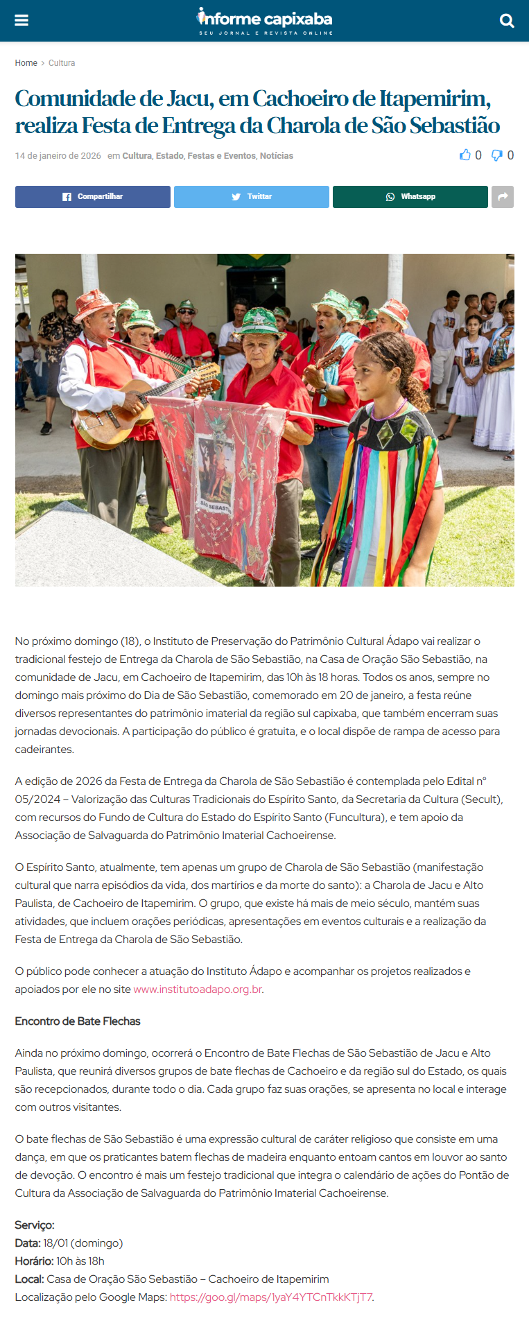 Informe Capixaba - 2026-01-14