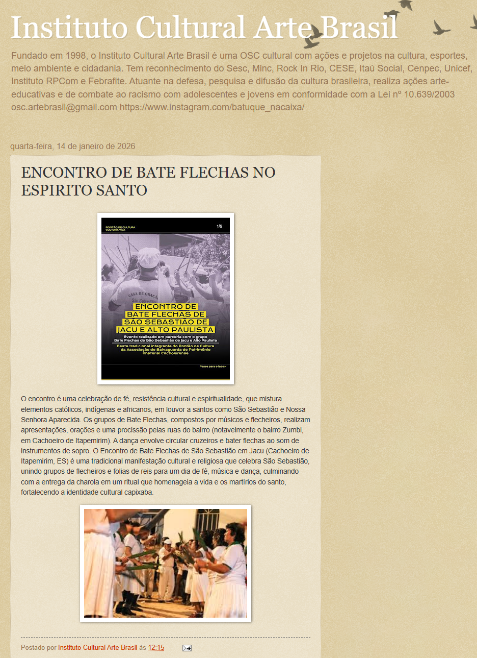 Instituto Cultural Arte Brasil - 2026-01-14